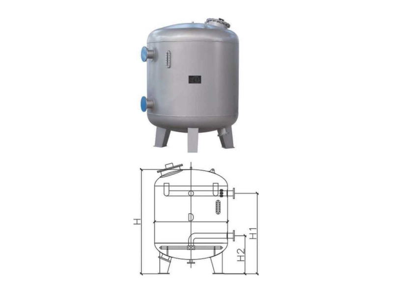 立式不锈钢石英砂过滤罐